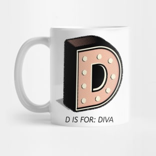 D initial Mug